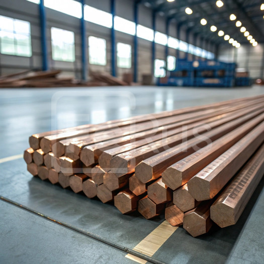 Шестигранник медный 10 мм М1ф ГОСТ 1535-2016