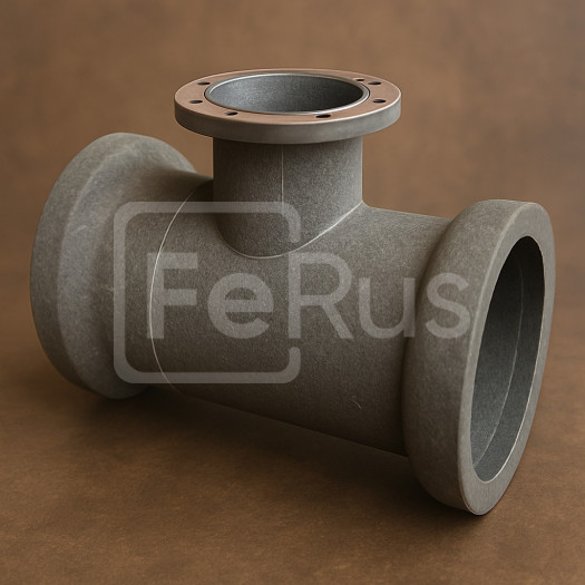 Тройник раструб-фланец чугунный ТРФ 200х200 мм ГОСТ 5525-88